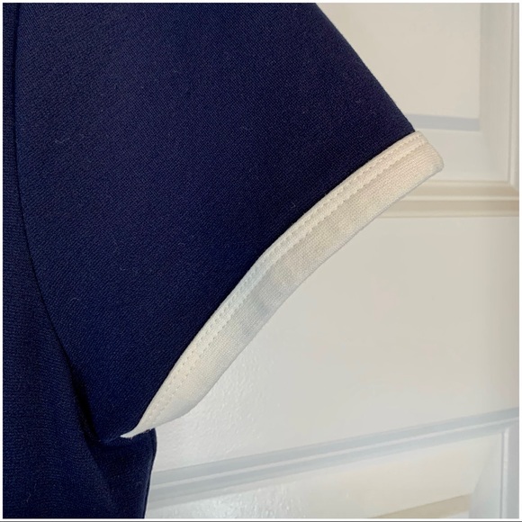 J CREW TIPPED GAMINE DRESS NAVY BLUE - Picture 8 of 9